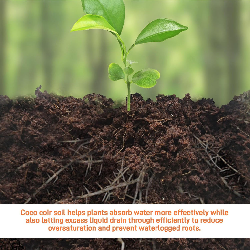 9-Pack Premium Organic Coco Coir Bricks for Plants - Low EC & pH Balance - 100% Natural Peat Moss Mix with Coconut Husk Fiber - Perfect for Gardening, Potting Soil Substrate - 12.6 lbs