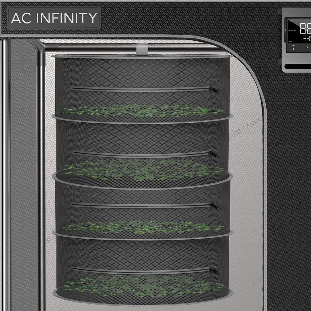 AC Infinity Herb Drying Rack, 6-Layer Hanging Mesh Net | and Buds, 24" Diameter Fit in Grow Tents Closets Hydroponics