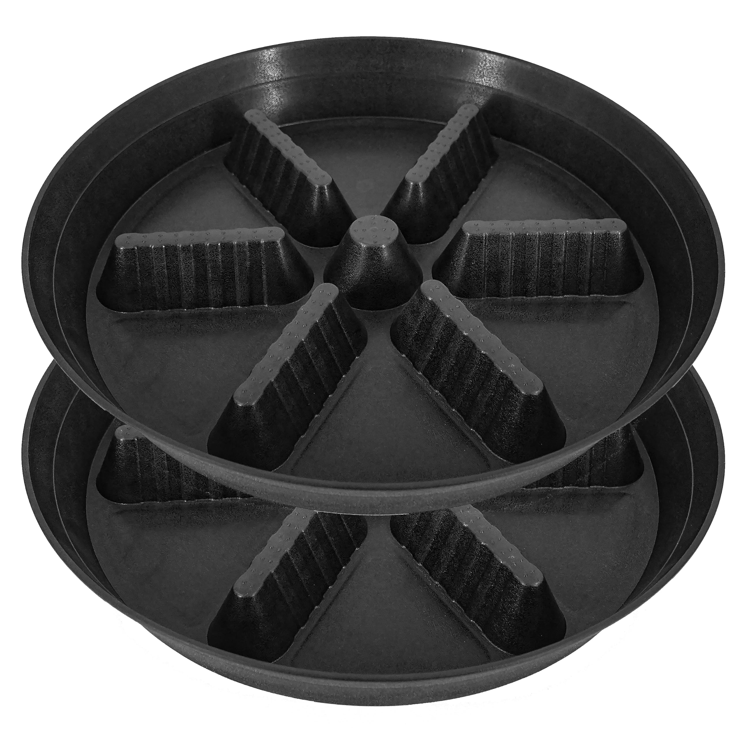 4 Pack Plant Saucer 8 inch, 10 12 14 17 inch, Plant Stand Plastic Plant Saucers for Indoors Outdoor, Heavy Duty Flower Planter Drip Trays for Pots, Pot Saucers for Plants, Grow Bags Saucers