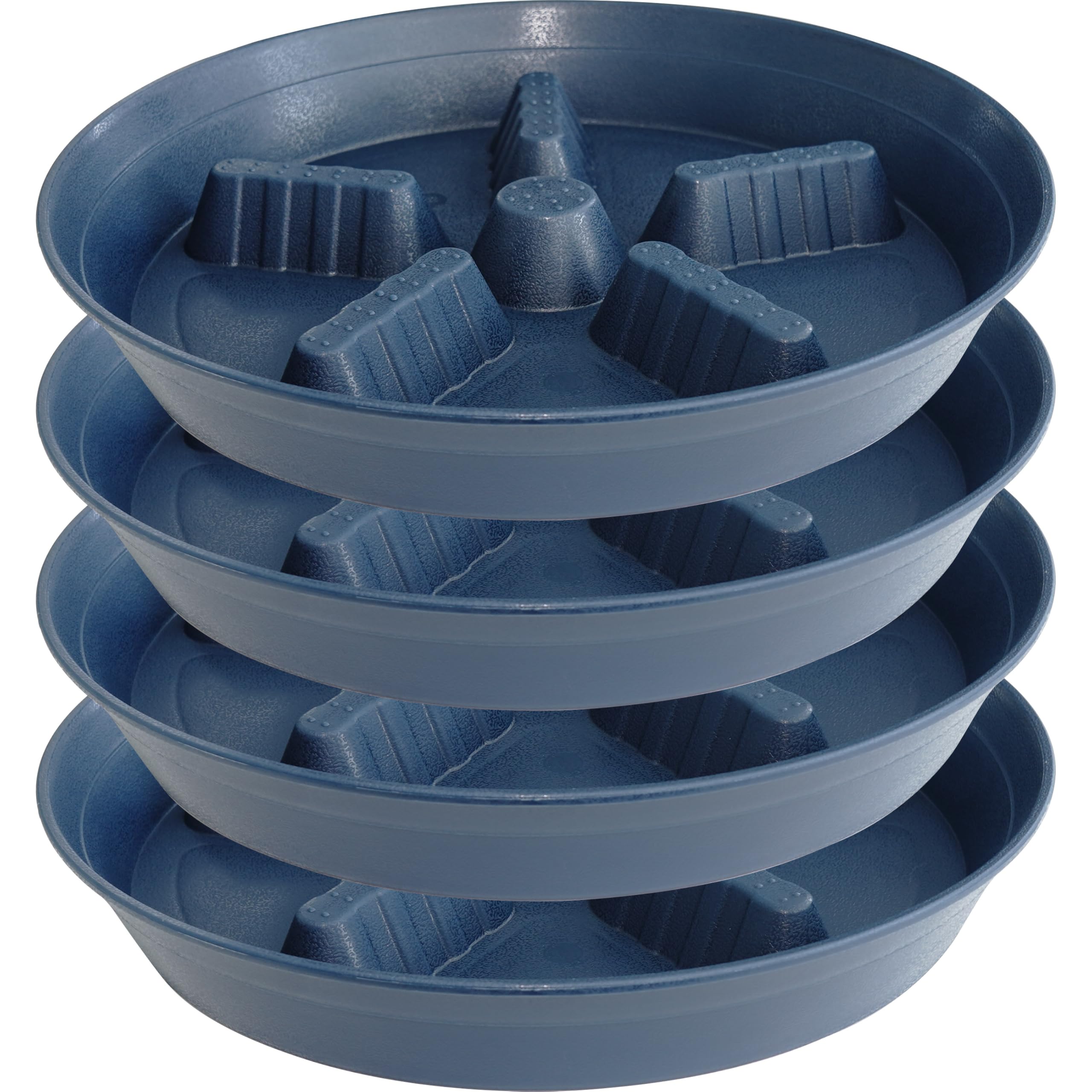 4 Pack Plant Saucer 8 inch, 10 12 14 17 inch, Plant Stand Plastic Plant Saucers for Indoors Outdoor, Heavy Duty Flower Planter Drip Trays for Pots, Pot Saucers for Plants, Grow Bags Saucers