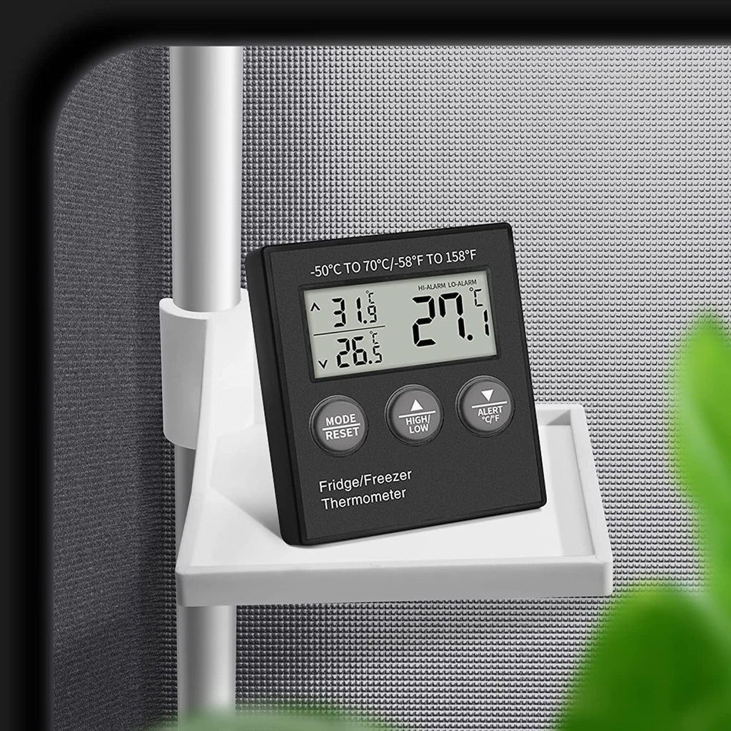 4 PCS Grow Tent Corner Shelf,16 mm Grow Tent Accessories | White Grows Tents Shelves for Place The Hygrometer Camera and Planting Equipment BLACK/WHITE (White/4PCS)
