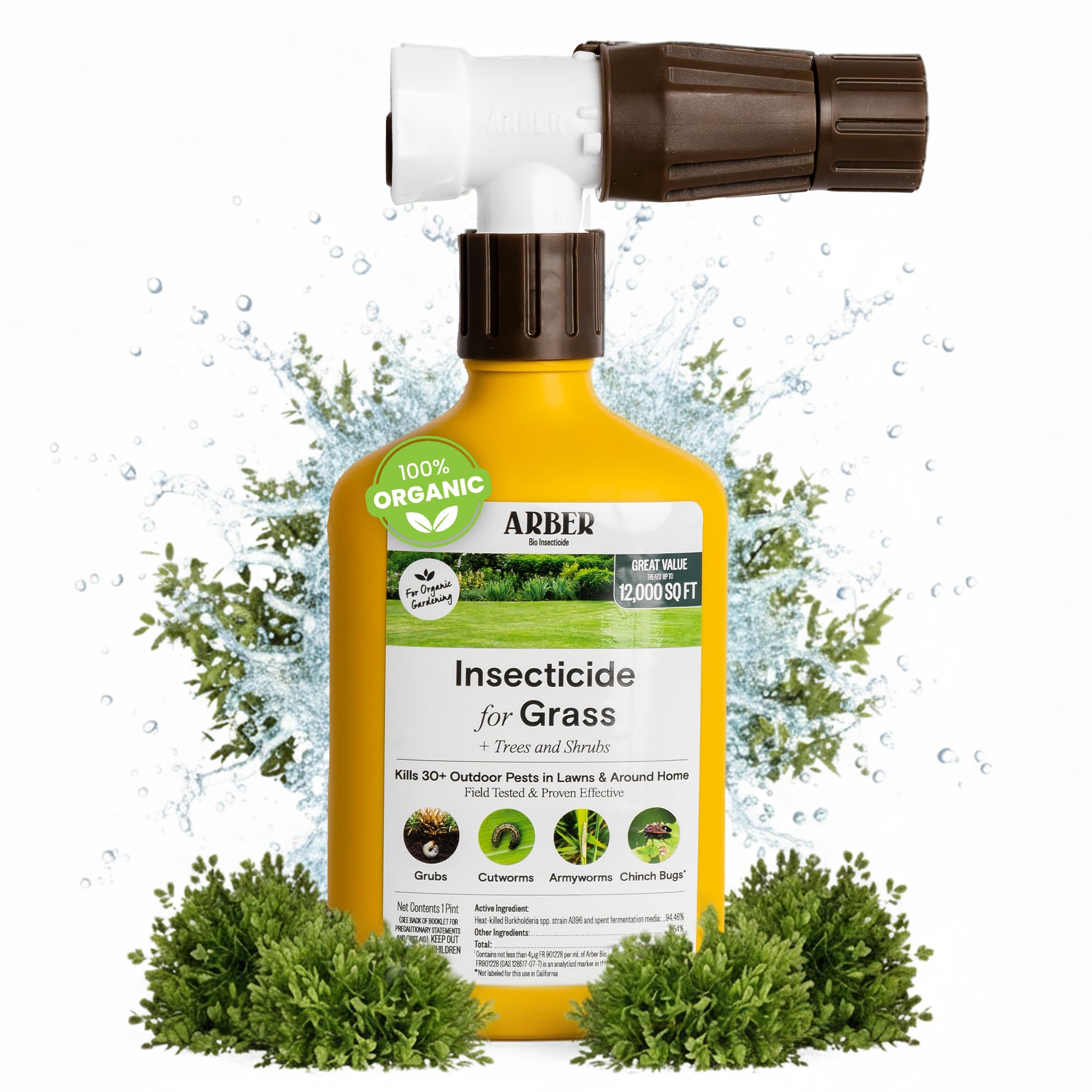 Organic Insecticide & Fungicide for Plants - Indoor/Outdoor, 16oz | Indoor and outdoor protection controls powdery mildew, spider mites, aphids, whiteflies, and fungus gnats