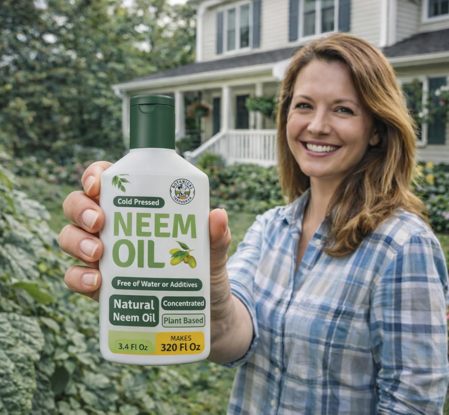 Neem Oil Spray for Plants (Makes 320 Fl Oz)- Pure Cold Pressed Neem Oil | Indoor & Outdoor