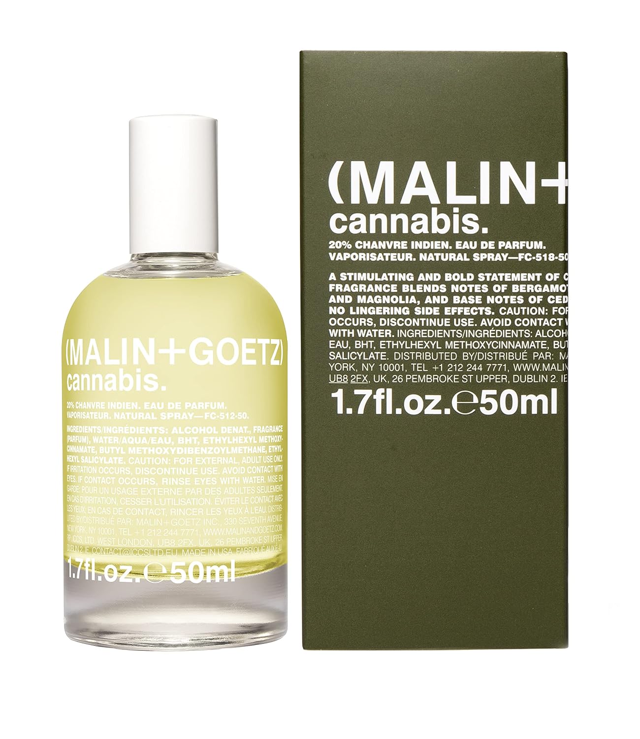 MALIN+GOETZ Eau de Parfum Luxury Fragrance Collection | Dark Rum, Cannabis, Leather, Strawberry, Bergamot & Vetiver | Unisex Scents Scents | Vegan & Cruelty-Free | 1.7 Fl Oz & Discovery Kit