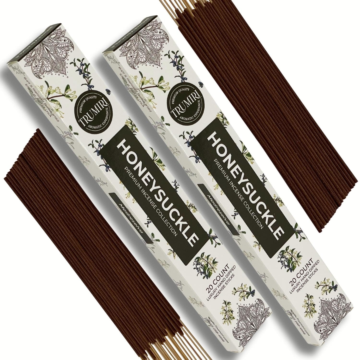 Cannabis Scented Incense Sticks - Total 40 Insence-Sticks - Dual Pack of 20 Insense - Inciensos - Inscents - Natural Non Toxic Ingredients - Incents - Incence - Inscense - Insents