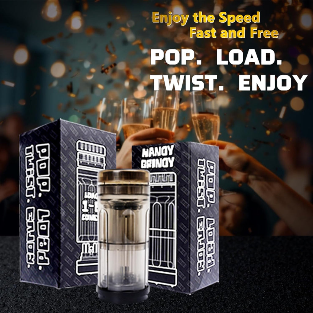 Pre Roll Machine, Grinder for Herb Cone Loader & Mill | WHS·Yan Spice Grinders with extra-coarse teeth for fluffy texture. Loads 6 cones at once. Portable for travel, or outdoor.
