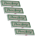 Pure Hemp Classic Medium / 1/4" / 78mm Size Rolling Paper - Pack of 5 Booklets (50 Leaves Per Book!)