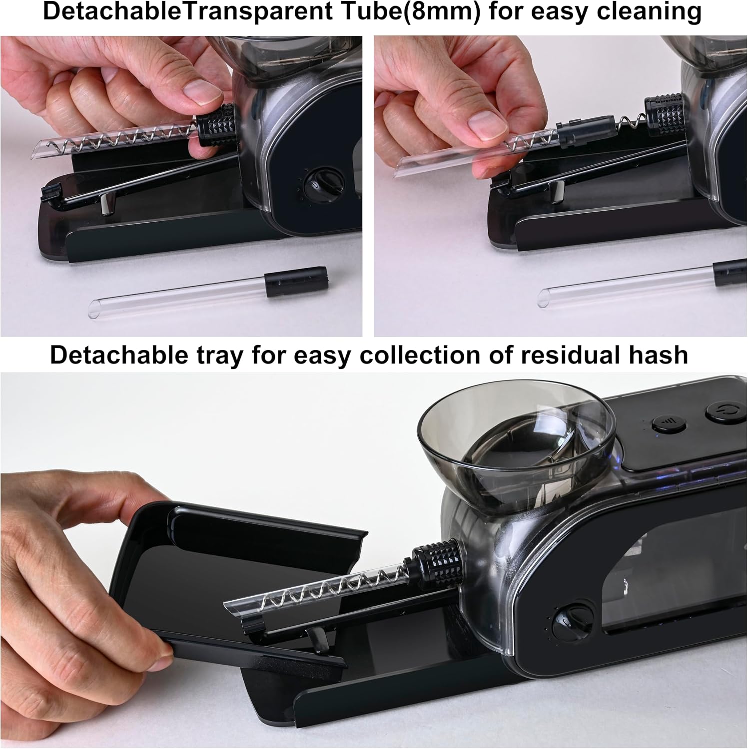 Electric Cigarette/Cone Rolling Machine Set with Manual Sipce Grinder,Automatic Cone Loader with LED Light, Portable Grinder Tobacco Injector Maker for King Size Pre Rolled Cone