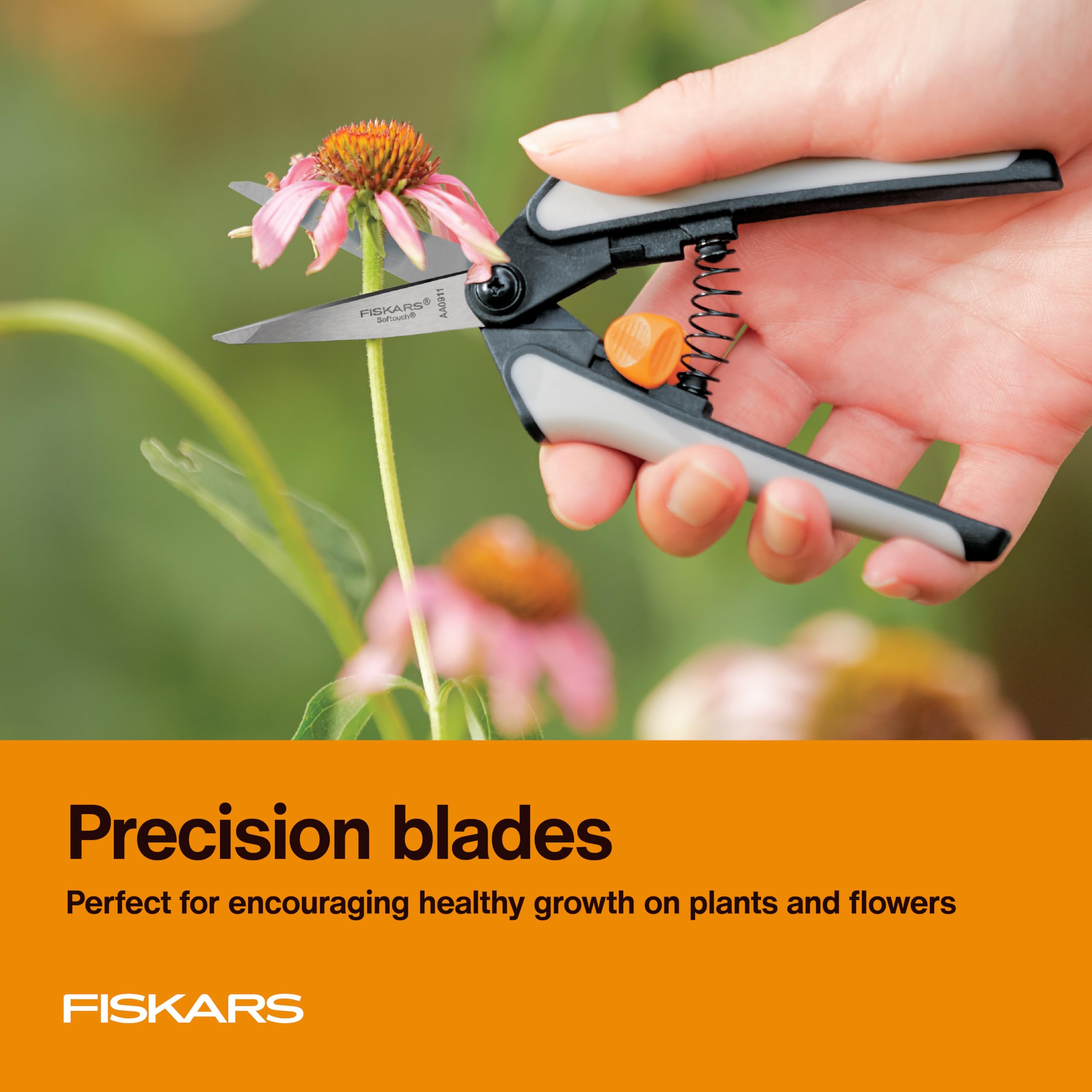 Fiskars 6" Non-Stick Pruning Snips, Resin-Resistant Garden Scissors