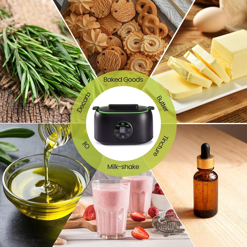 2-In-1 Decarboxylator & Oil Infuser Machine | Herb Decarb & Infusion Device, Herbal Recipe Book Included