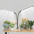 Grow Light,24W (160Watts Equiv) 5000K White Full Spectrum LED Growing Lamp Clip on Desk for Indoor Plants,Bulbs Replaceable & Non-dimmable (Black, 80Watts)
