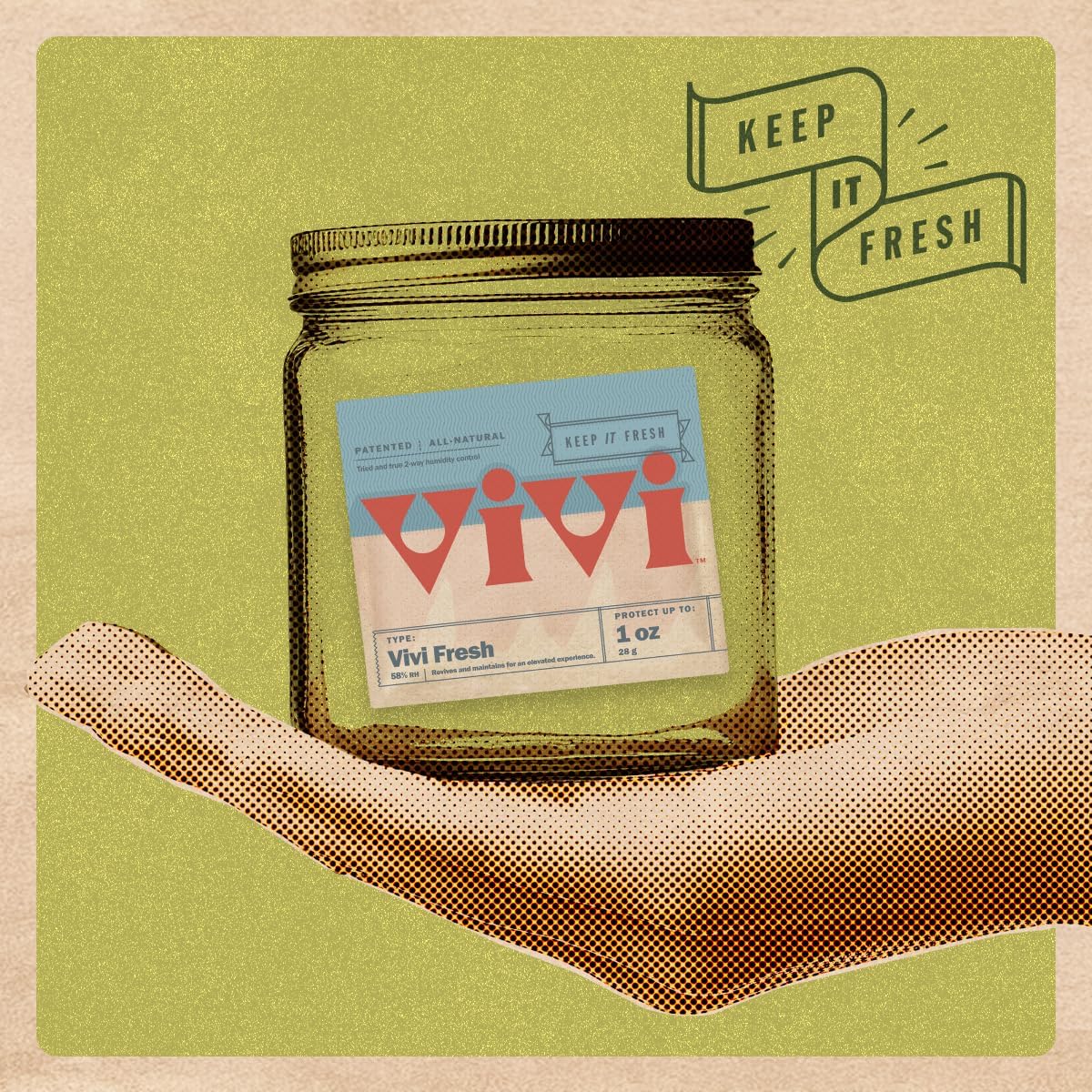 Vivi Fresh 5 LB Humidity Control Pack | Individually Wrapped | For All Airtight Storage Containers, Store Longer and Preserve Freshness | Made in the USA by Boveda