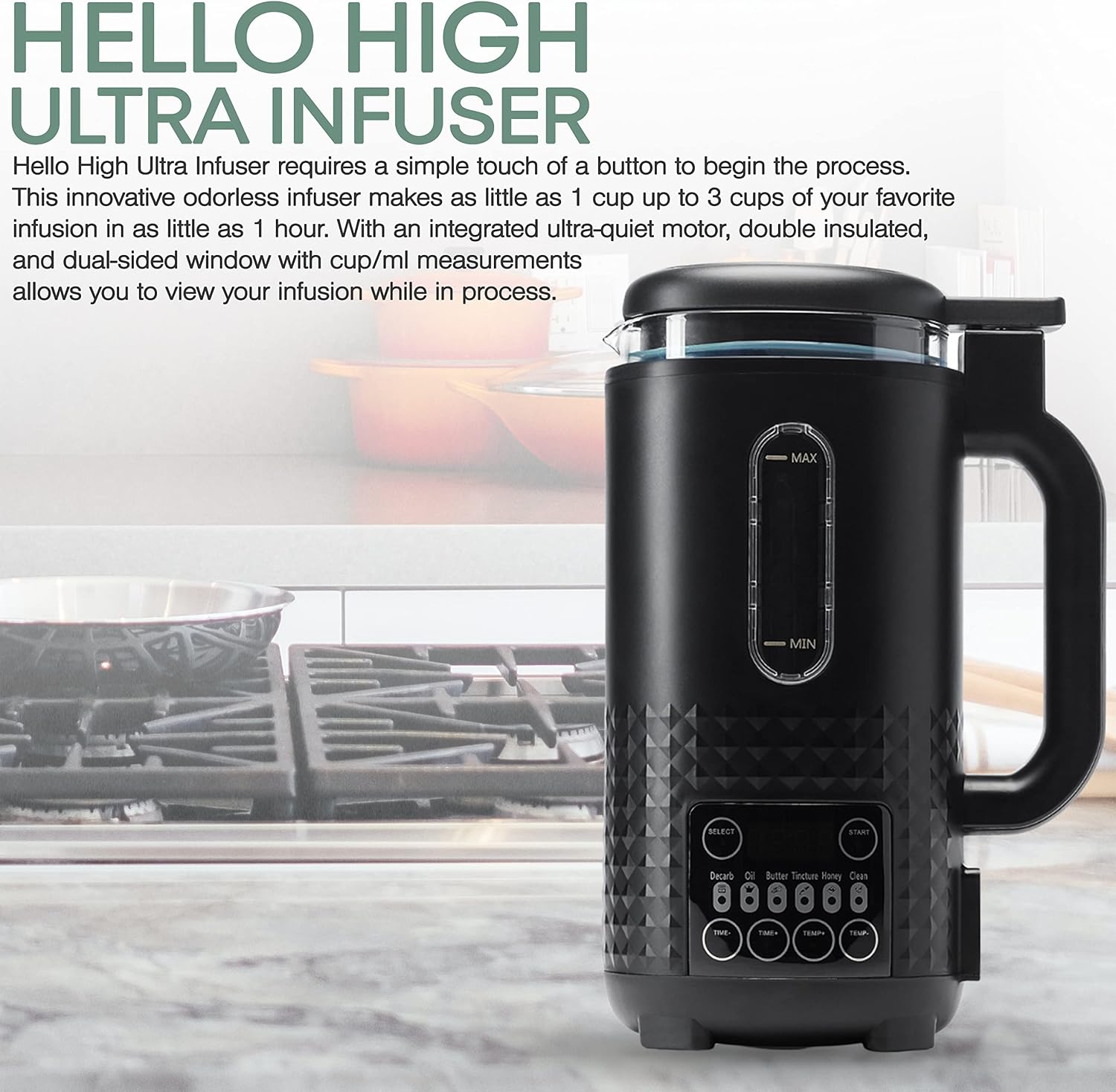 HELLO HIGH Herbal Infusion & Decarboxylator for Butter, Oil & Tinctures