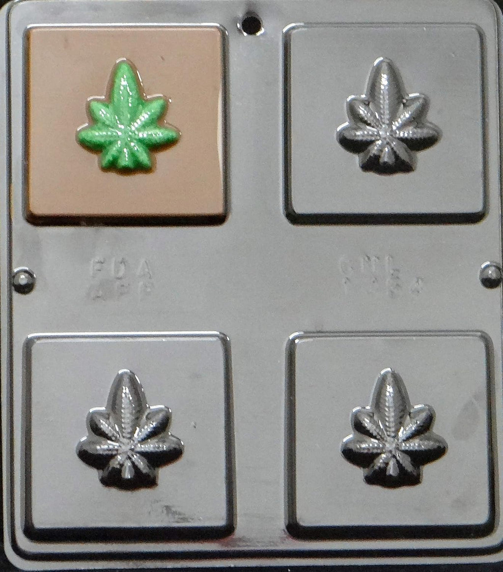 Marijuana Flat Thin Square Bar Chocolate Candy Mold