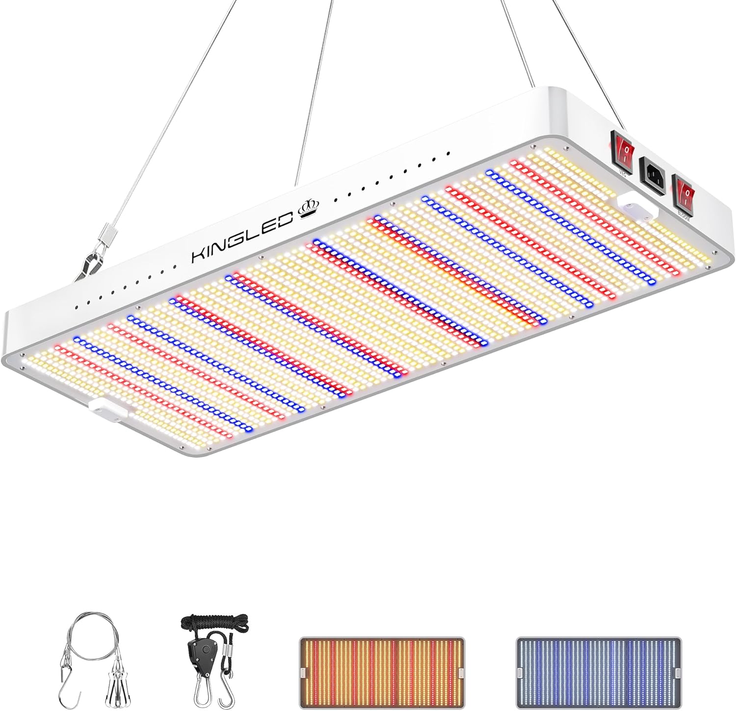 KingLED KP4000 Grow Light for Indoor Plants, Full Spectrum Plant Grow Light | 400W Dimmable LED Growing Light with Veg & Bloom Mode, High PPFD Plant Lamp for Indoor Seed Starting, Fits 5x5/5x6 Grow Tent
