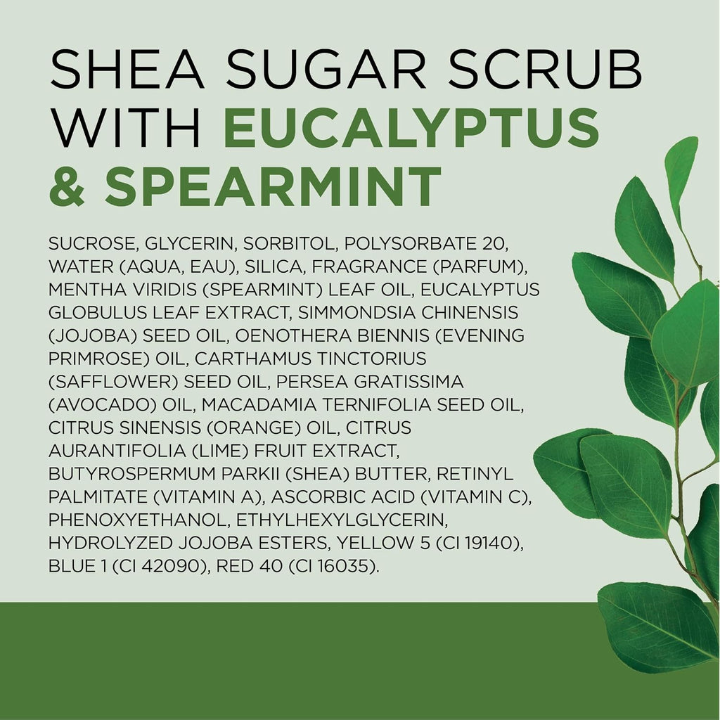 Dr Teal's Shea Sugar Body Scrub, Cannabis Sativa Hemp Seed Oil with Essential Oils, 19 oz (Pack of 3)