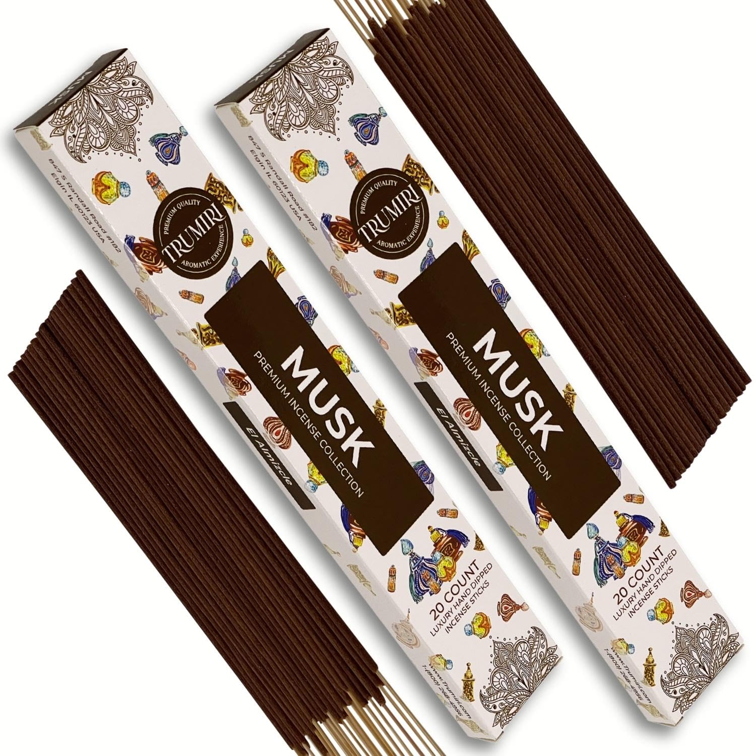 Cannabis Scented Incense Sticks - Total 40 Insence-Sticks - Dual Pack of 20 Insense - Inciensos - Inscents - Natural Non Toxic Ingredients - Incents - Incence - Inscense - Insents