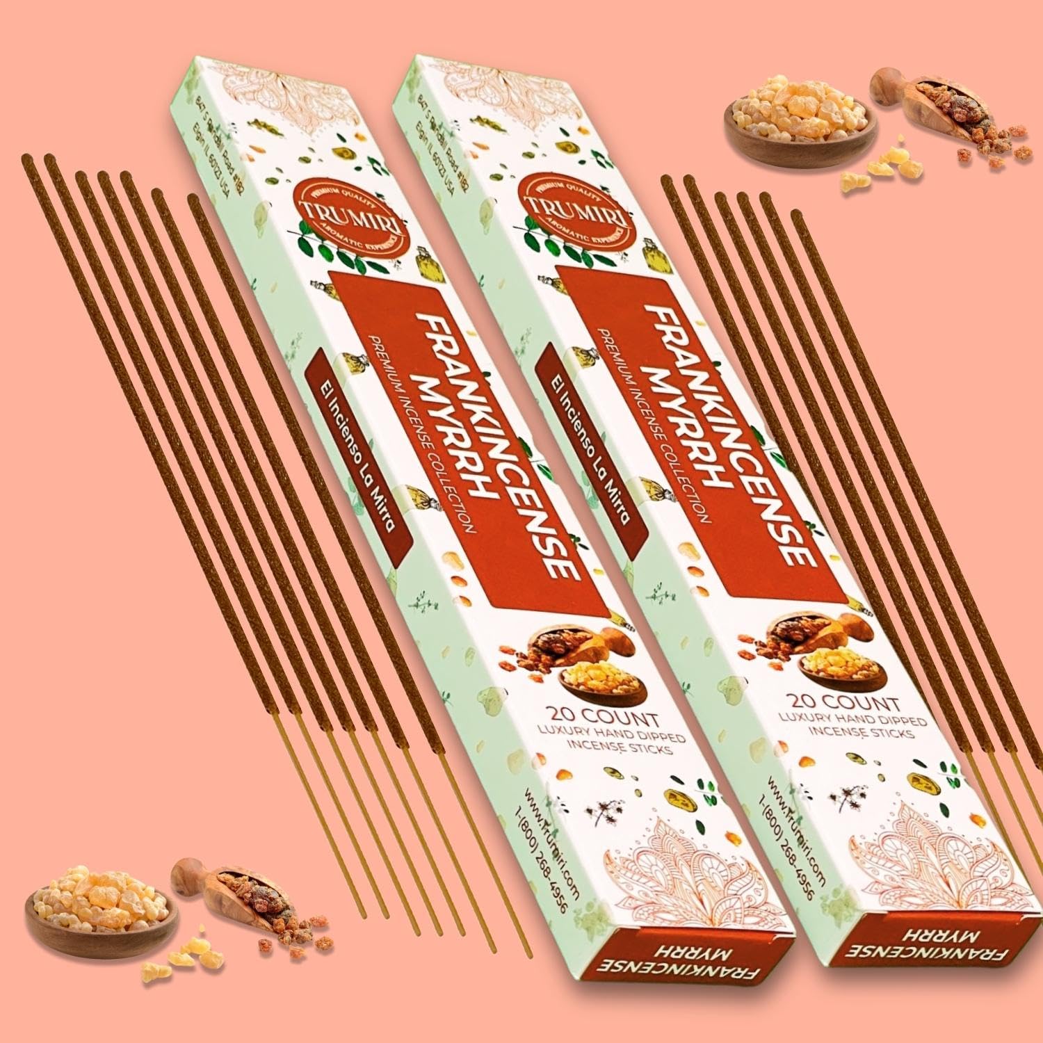Cannabis Scented Incense Sticks - Total 40 Insence-Sticks - Dual Pack of 20 Insense - Inciensos - Inscents - Natural Non Toxic Ingredients - Incents - Incence - Inscense - Insents