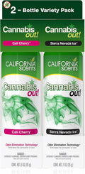 Car Air Freshener Cannabis Out Spray by California Scents, Cannabis Odor Eliminator Variety Pack, 3 Oz Each, 2 Pack