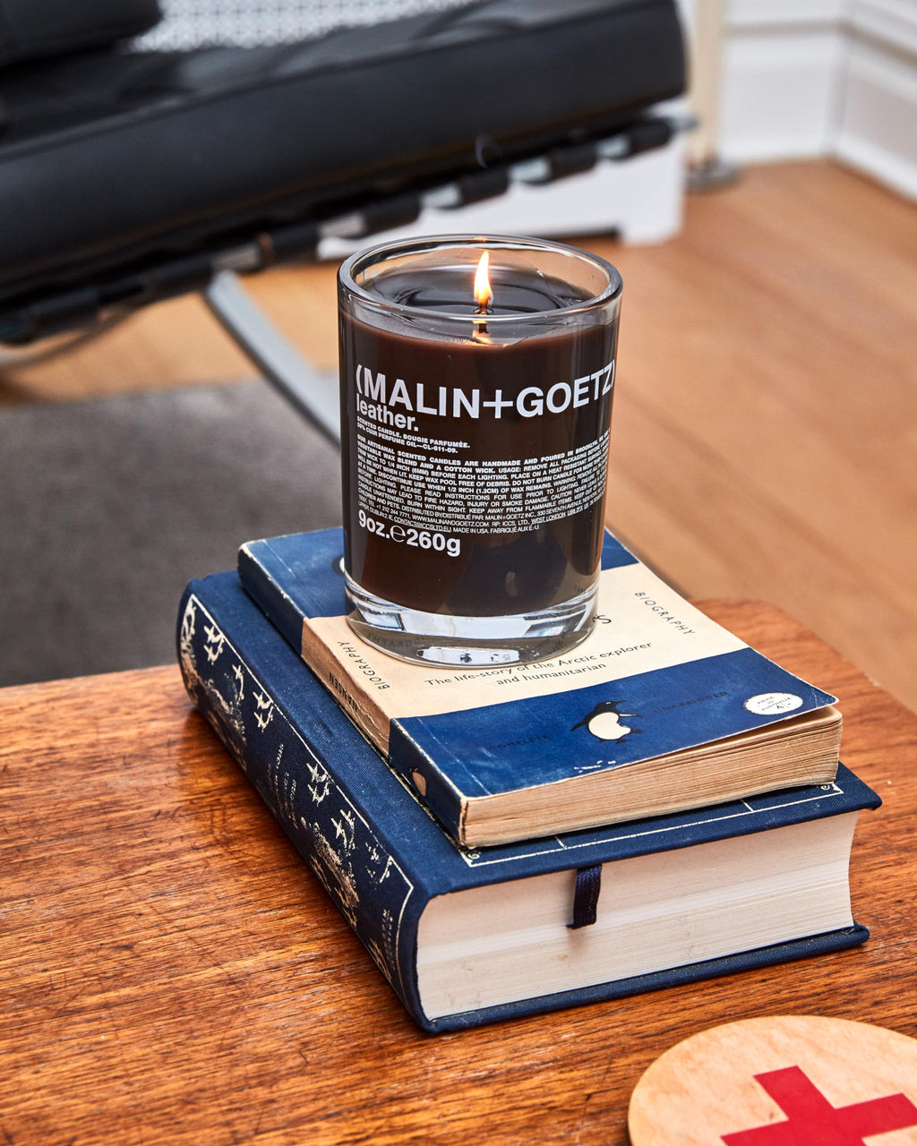 MALIN+GOETZ 9oz Scented Candle | Hand-Poured Soy Wax with Unique Fragrance Blends | Clean-Burning, Vegan & Cruelty-Free | Bergamot, Sage, Otto, Tomato, Strawberry, Cannabis, Dark Rum & Leather