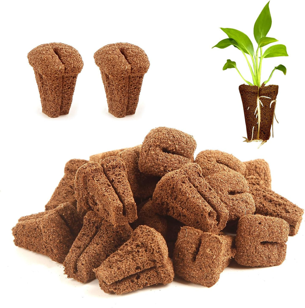 150PCS Seed Starter Plugs, Expandable Grow Sponges Compatible with 105 & 128 Cell Nursery Trays, Breathable Grow Media for Seed Starting, Hydroponics, Indoor Gardening & Plant Propagation