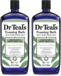 Dr Teal's Foaming Bath with Pure Epsom Salt, Cannabis Sativa Hemp Seed Oil, 34 fl oz (Pack of 2)