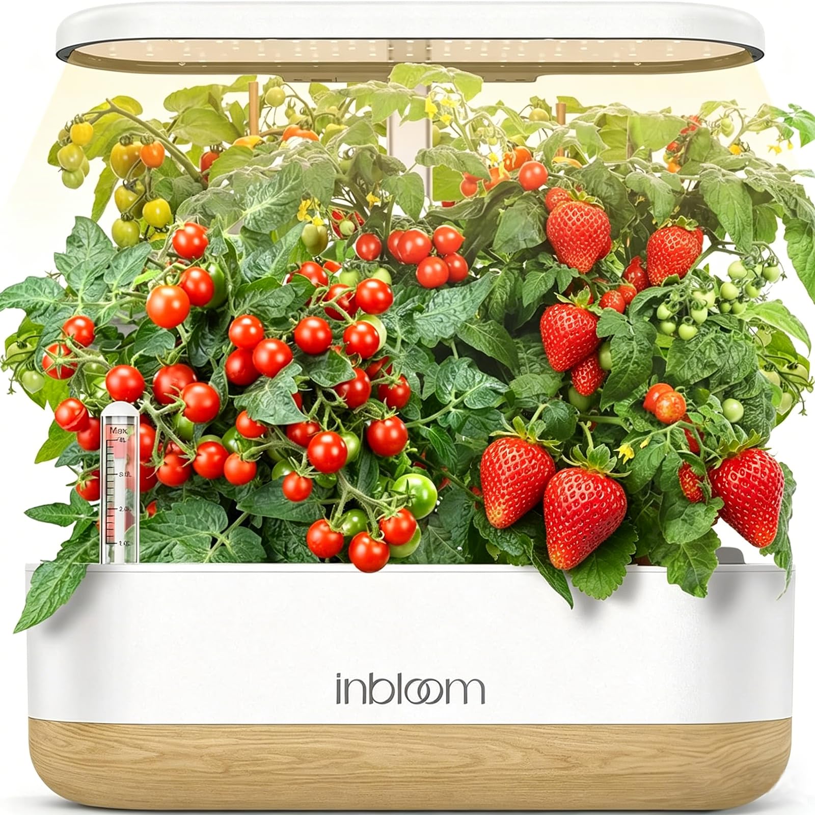 inbloom Hydroponics Growing System 12 Pods, Indoor Herb Garden with LEDs Full-Spectrum Plant Grow Light, Water Shortage Alarm, Automatic Timer, Height Adjustable, Ideal Gardening Gifts for Women