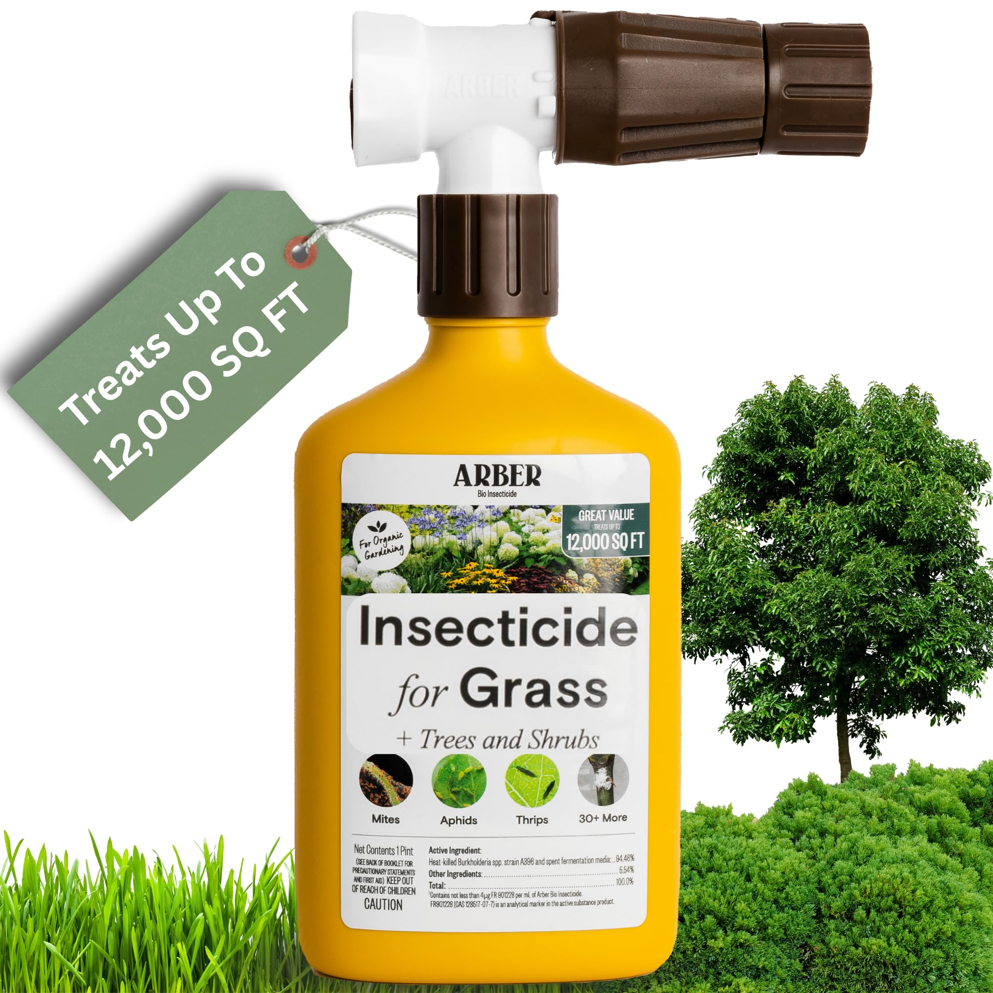 Organic Insecticide & Fungicide for Plants - Indoor/Outdoor, 16oz | Indoor and outdoor protection controls powdery mildew, spider mites, aphids, whiteflies, and fungus gnats