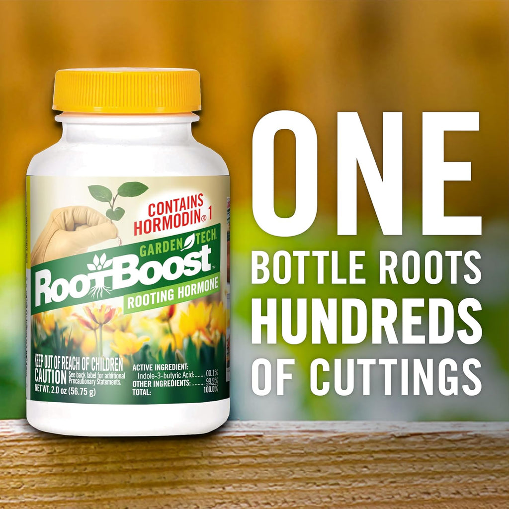 RootBoost Rooting Hormone, Rooting Powder for Plant Cuttings, 2 Ounces | Propagation for indoor and outdoor plants, container gardens and garden ornamentals, contains Hormodin 1