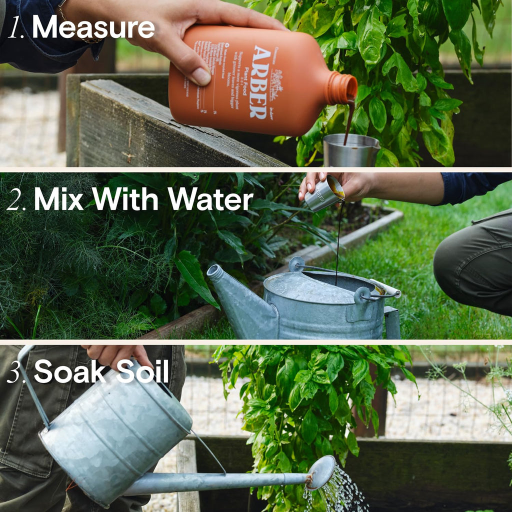 Organic Plant Food Liquid Fertilizer - Houseplants & Garden Concentrate | Nutrient Formula, Indoor and Outdoor Use, Houseplants and Gardens, Root Development, Foliage Growth, Bloom, Immunity Support