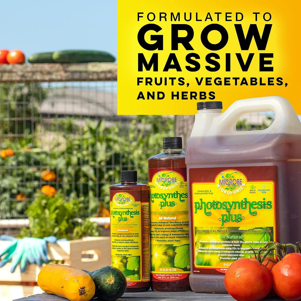 Microbe Life Hydroponics Premium Photosynthesis Plus to Grow Fruits, Vegetables, and Herbs, The Best Professional Big Bud Grow, Use with Any Feeding Systems Including Hydroponics or Soil, 16 Ounces