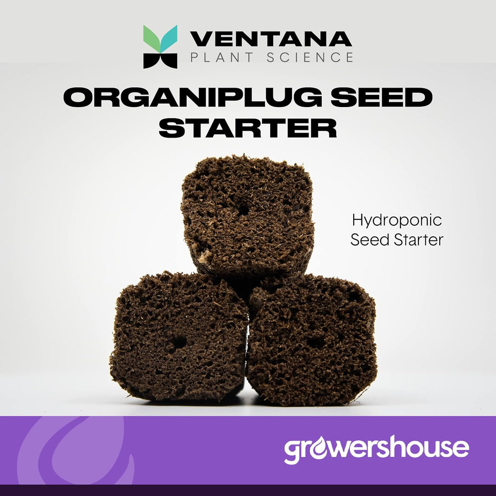 VPS OrganiPlug Hydroponic Seed Starter Plugs, 100 Pack, Rapid Root Planting Pods for Seedling, Clone, Cutting, Promotes Plant, Flower, Vegetable Growth w/Organic Soil Ingredients, Fits Standard Tray