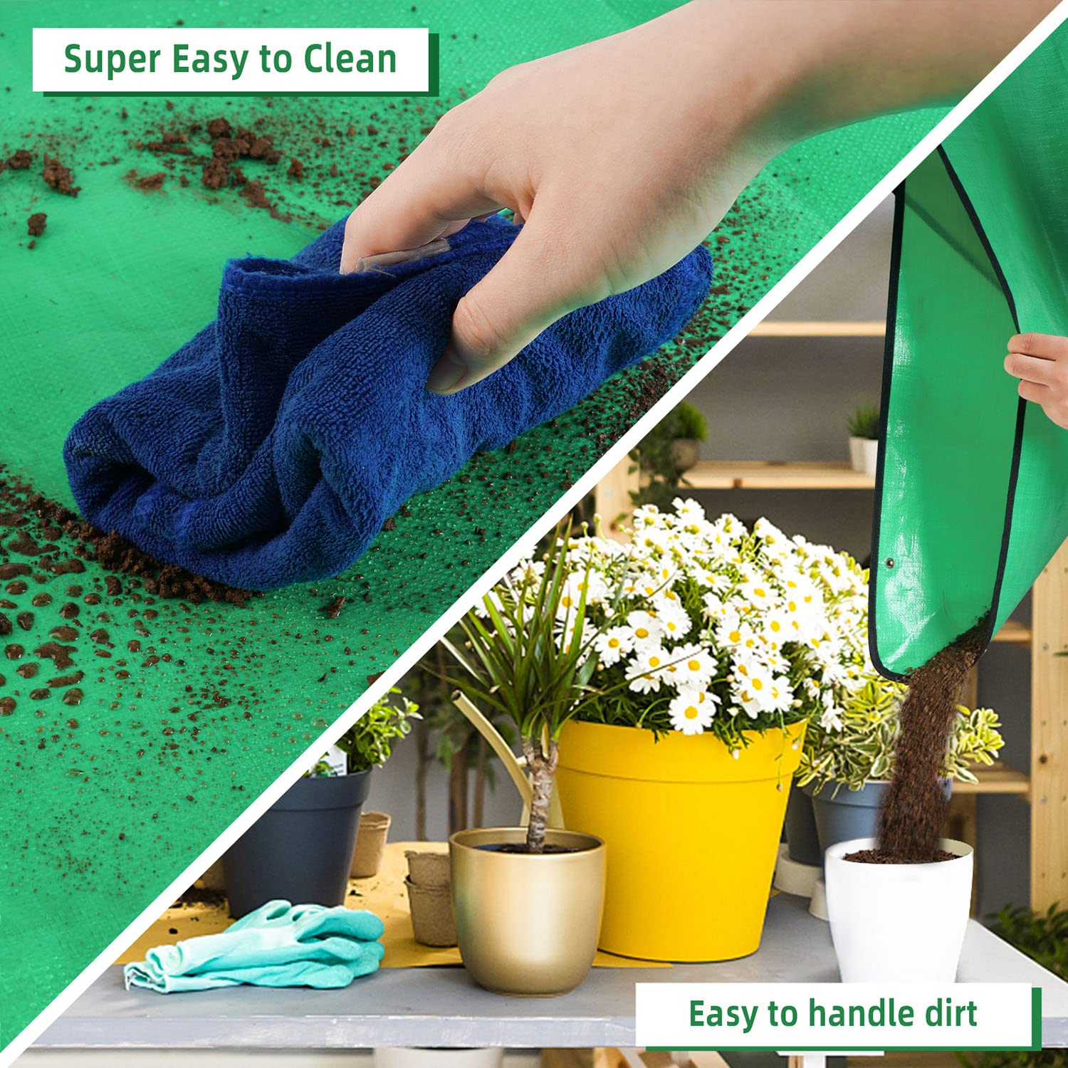 Large Repotting Mat for Plant Transplanting and Mess Control Thickened Waterproof Potting Tray Succulent Potting Mat Portable Gardening Mat Plant Gifts for Women