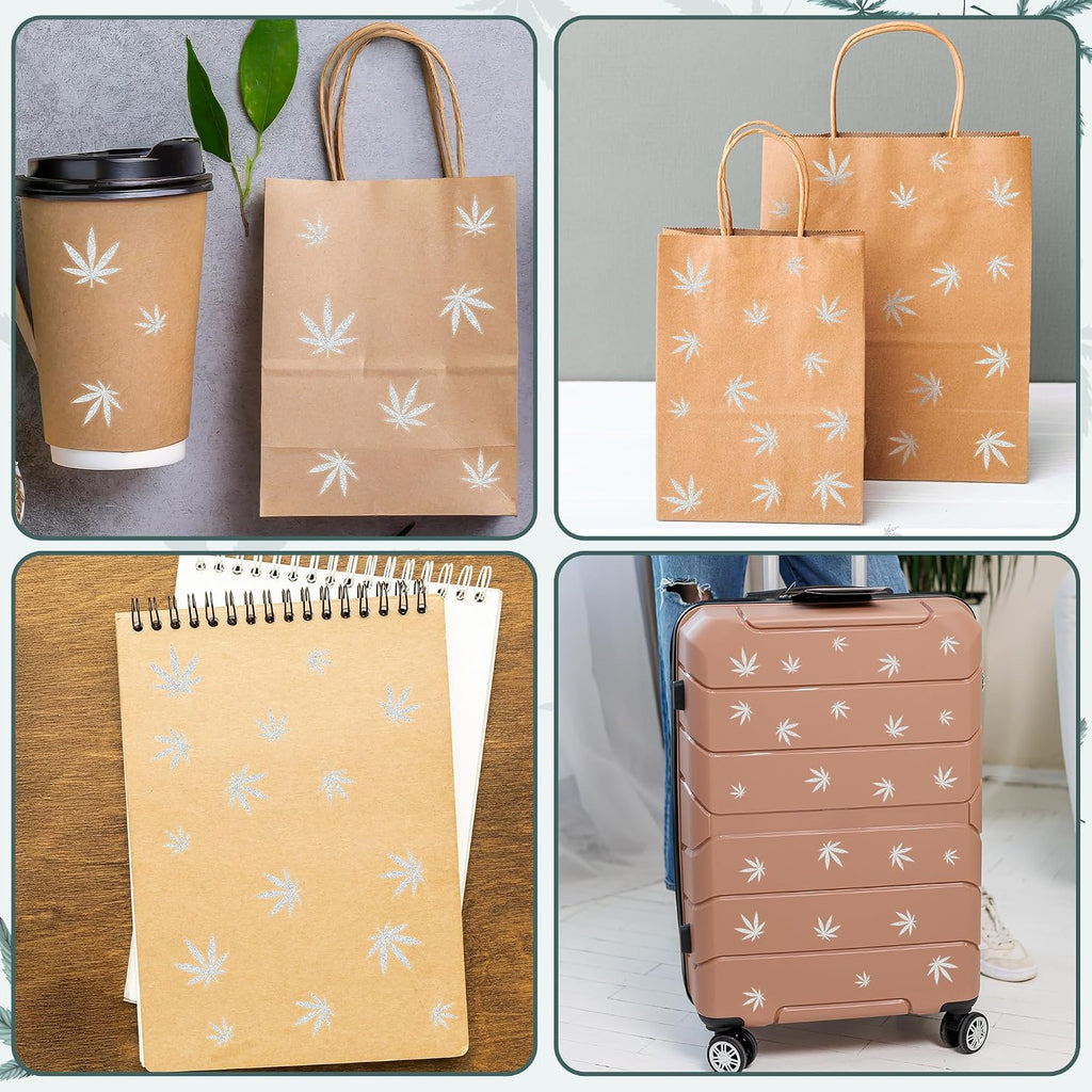 Weed Marijuana Stickers for Adult - 1 Roll 1000pcs Green Weed Decal Decorations, Cute Leaf Vinyl Sticker Label for Laptop Water Bottle Car Luggage Skateboard Party Decor Gift (Green)