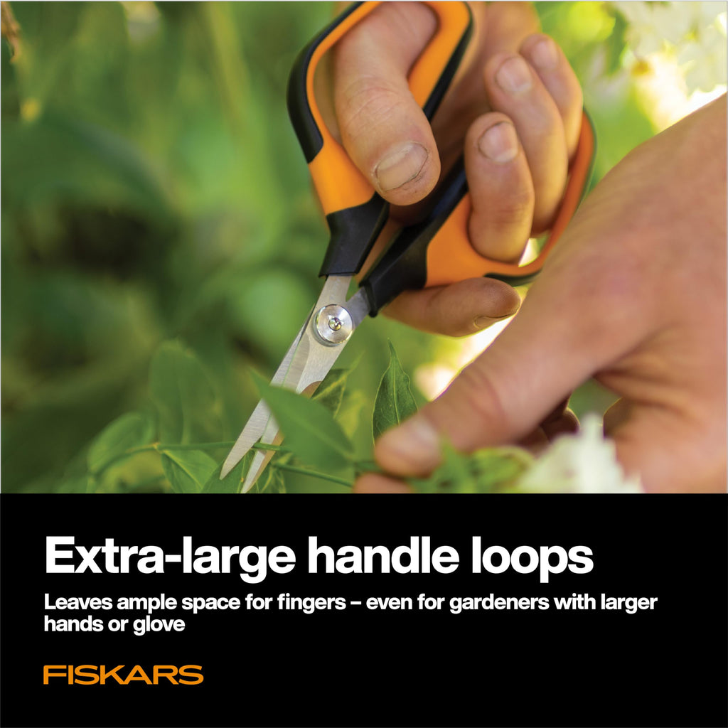 Fiskars 6" Non-Stick Pruning Snips, Resin-Resistant Garden Scissors