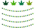 Pot Weed Leaves Garland Felt Artificial Cannabis Marijuana Green Weed Leaves Vines String Banner Wall Hanging Decor 420 Have a Dope Birthday Decorations Party Supplies for Indoor Outdoor, 4Pcs