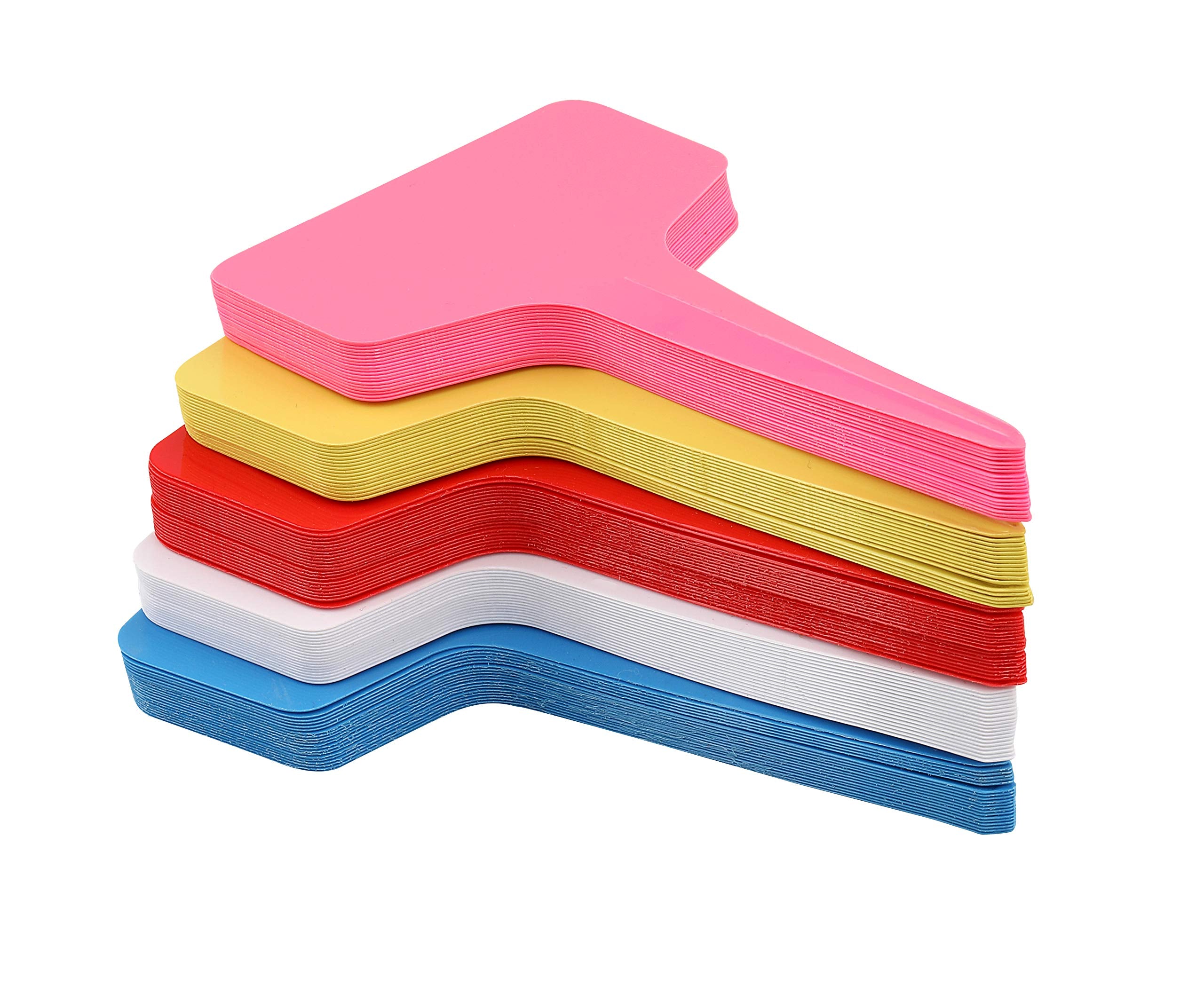 KINGLAKE 100 Pcs 6 x10cm Plastic Plant T-Type Tags Nursery Garden Labels