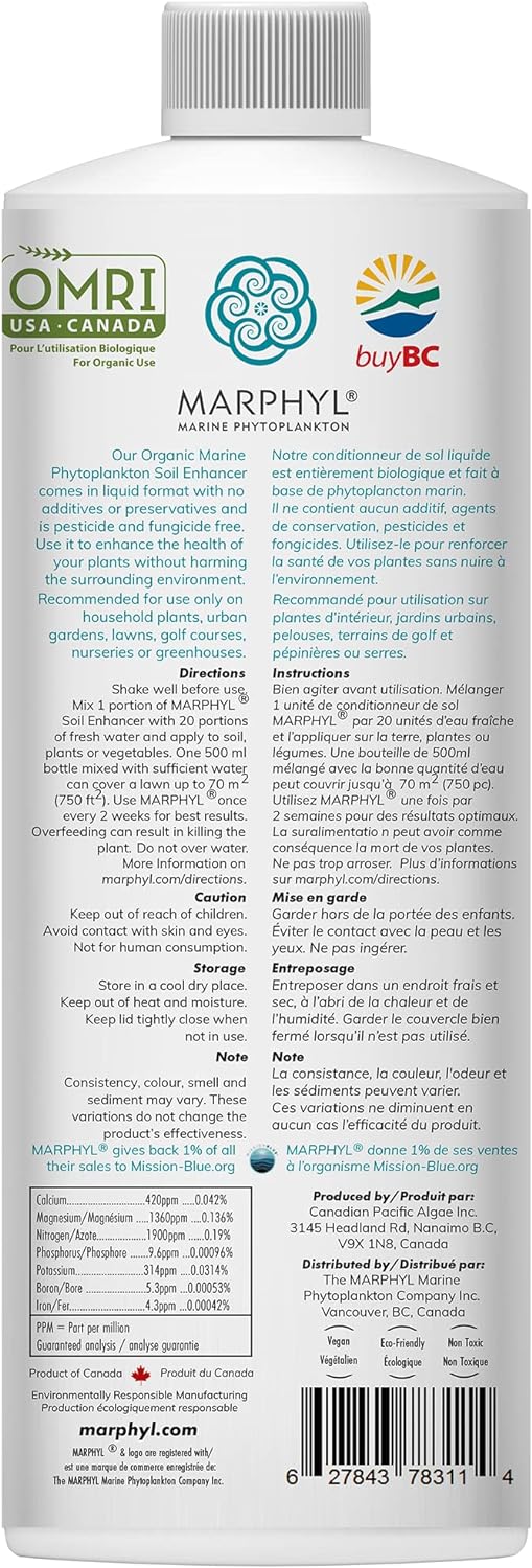MARPHYL All-Purpose Plant Food – Organic Nutrient-Rich Fertilizer & Soil Enhancer for Indoor & Outdoor Flowers, Vegetables, Succulents, Bamboo & Hydroponics