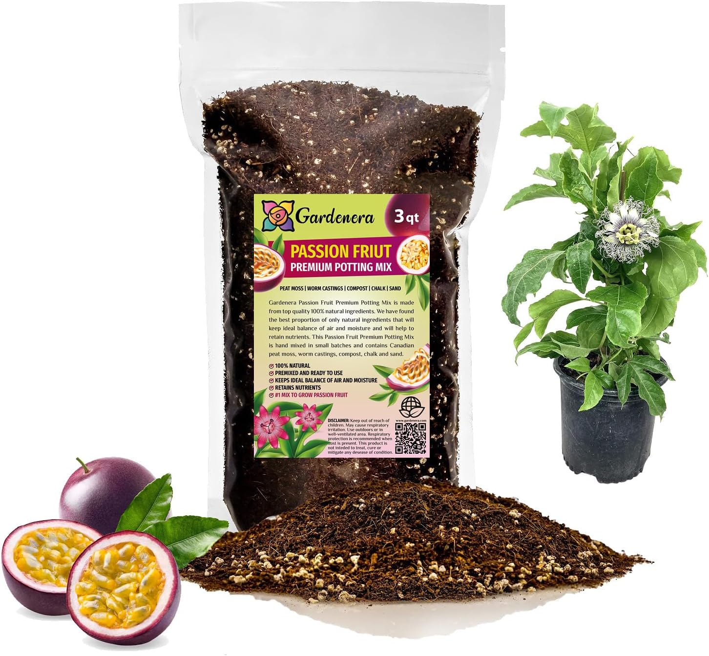 Premium JUST-ADD-Water Potting Soil Mix - Optimal Nutrient-Rich Blend for Thriving and HIGH-Yield Herbal Plants - 3 Quart