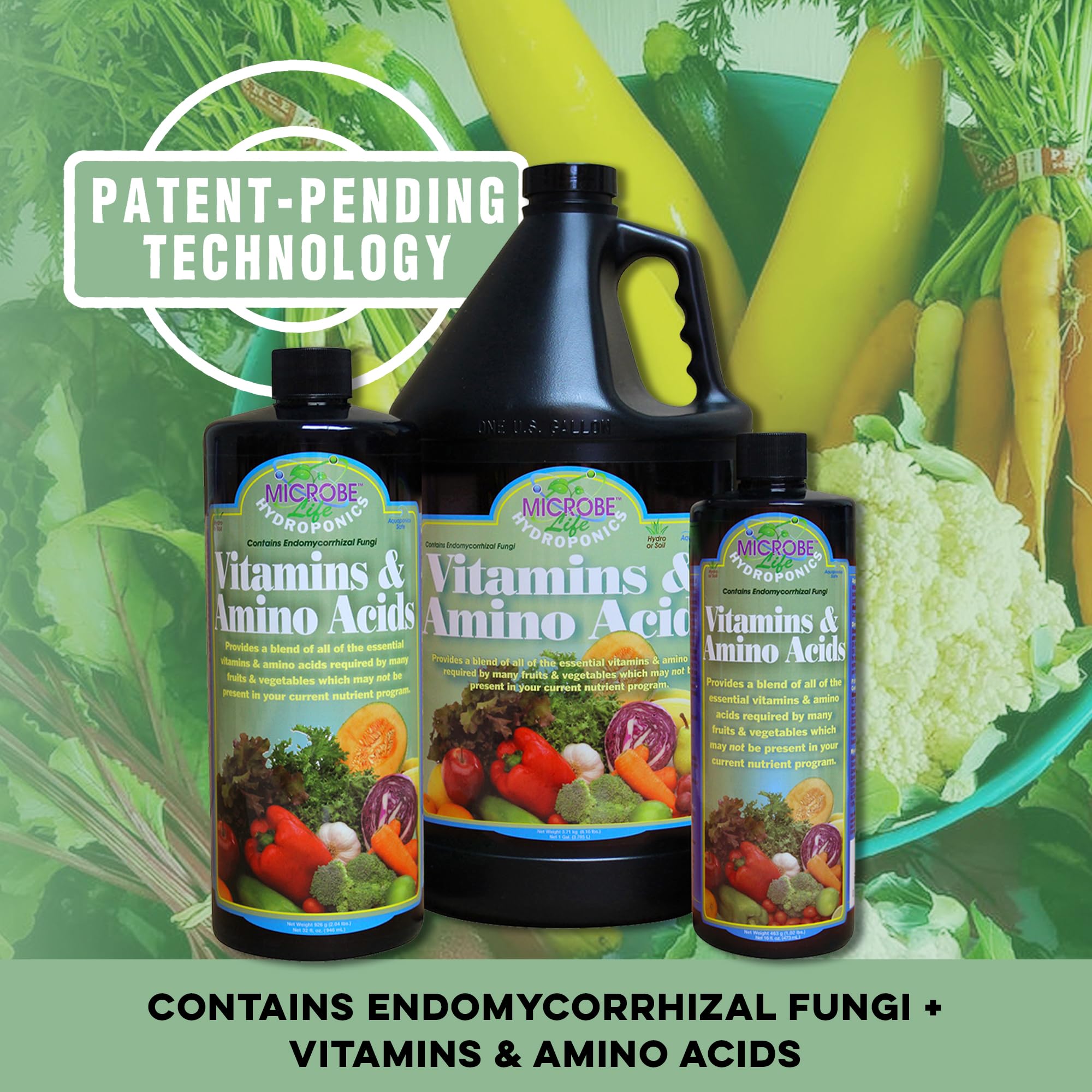Microbe Life Hydroponics Premium Vitamins & Amino Acids Essential for Maximum Plant Growth and Root Uptake, Use with Any Feeding Systems Including Hydroponics or Soil, 32 Ounces