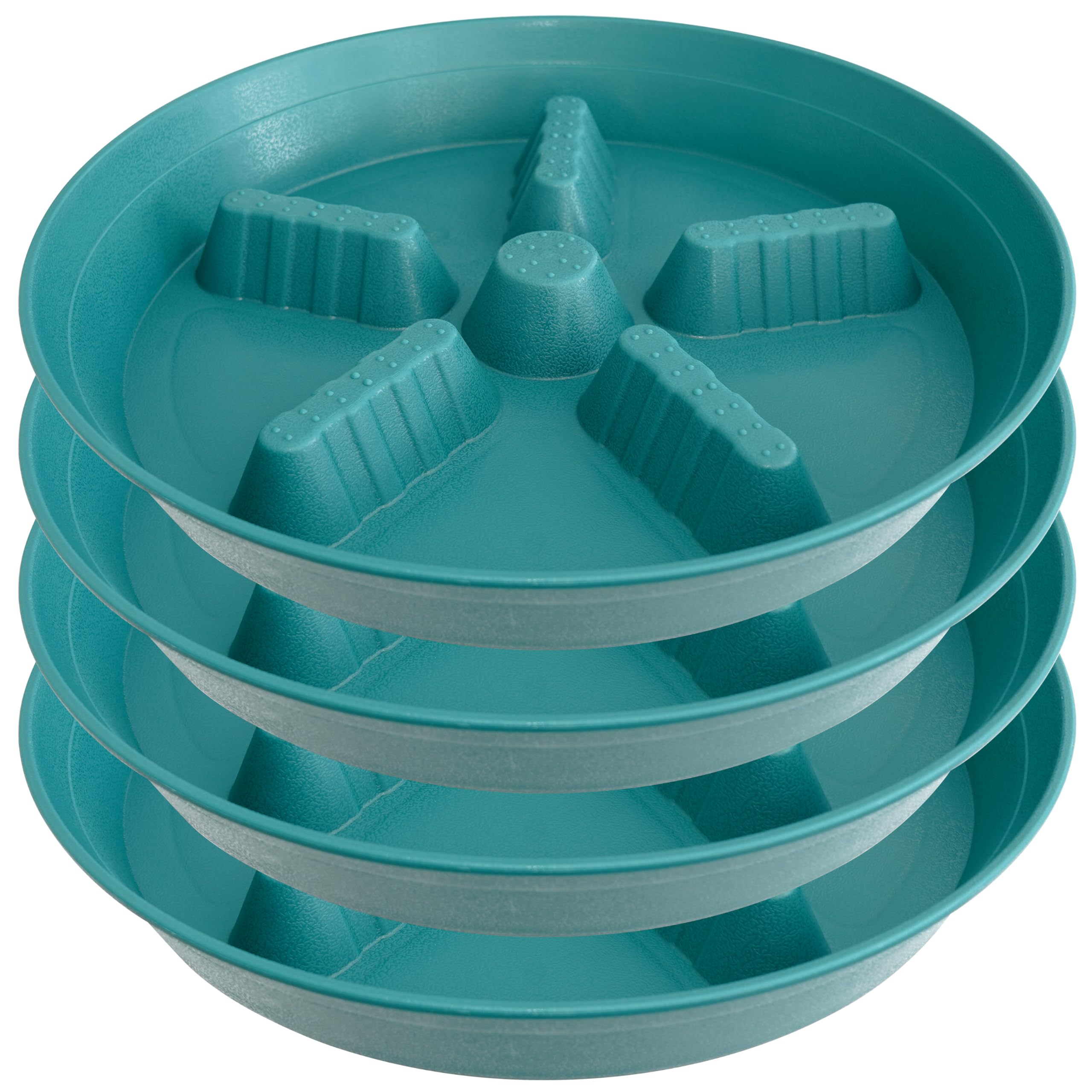 4 Pack Plant Saucer 8 inch, 10 12 14 17 inch, Plant Stand Plastic Plant Saucers for Indoors Outdoor, Heavy Duty Flower Planter Drip Trays for Pots, Pot Saucers for Plants, Grow Bags Saucers