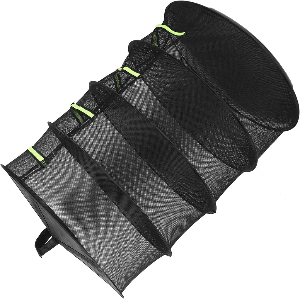 4 Layer Herbs Drying Rack, Polyester Good Airtightness Foldable Drying Rack, Hanging Multi‑Purpose Drying Tent with Zippers, for Courtyards, Ceilings, Growing