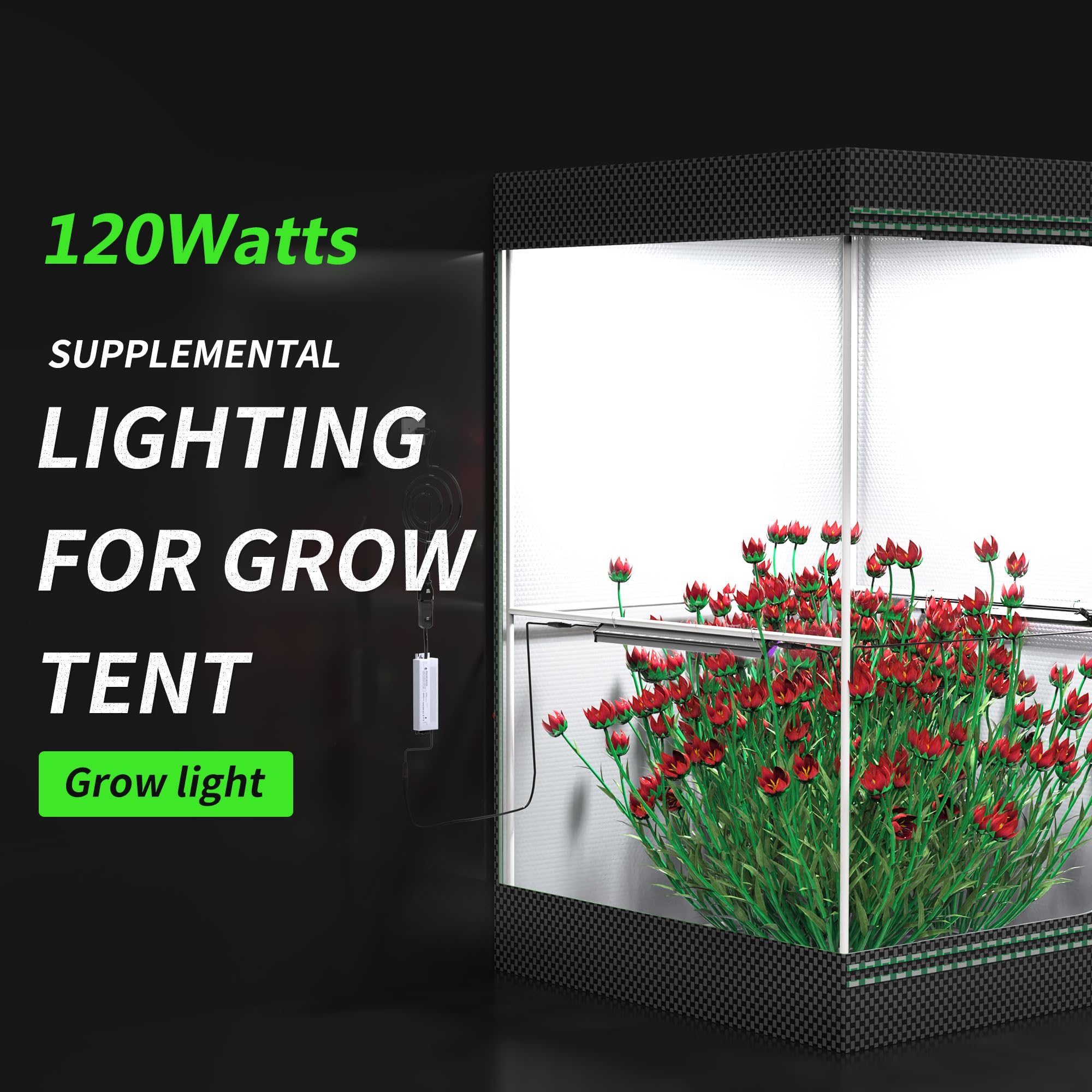 Under Canopy Led Grow Light Bars Full Spectrum Led Grow Lamps Grow Lights for Indoor Plants Dimmable Daisy Chain for Grow Lights Supplemental Lighting for Grow Tent