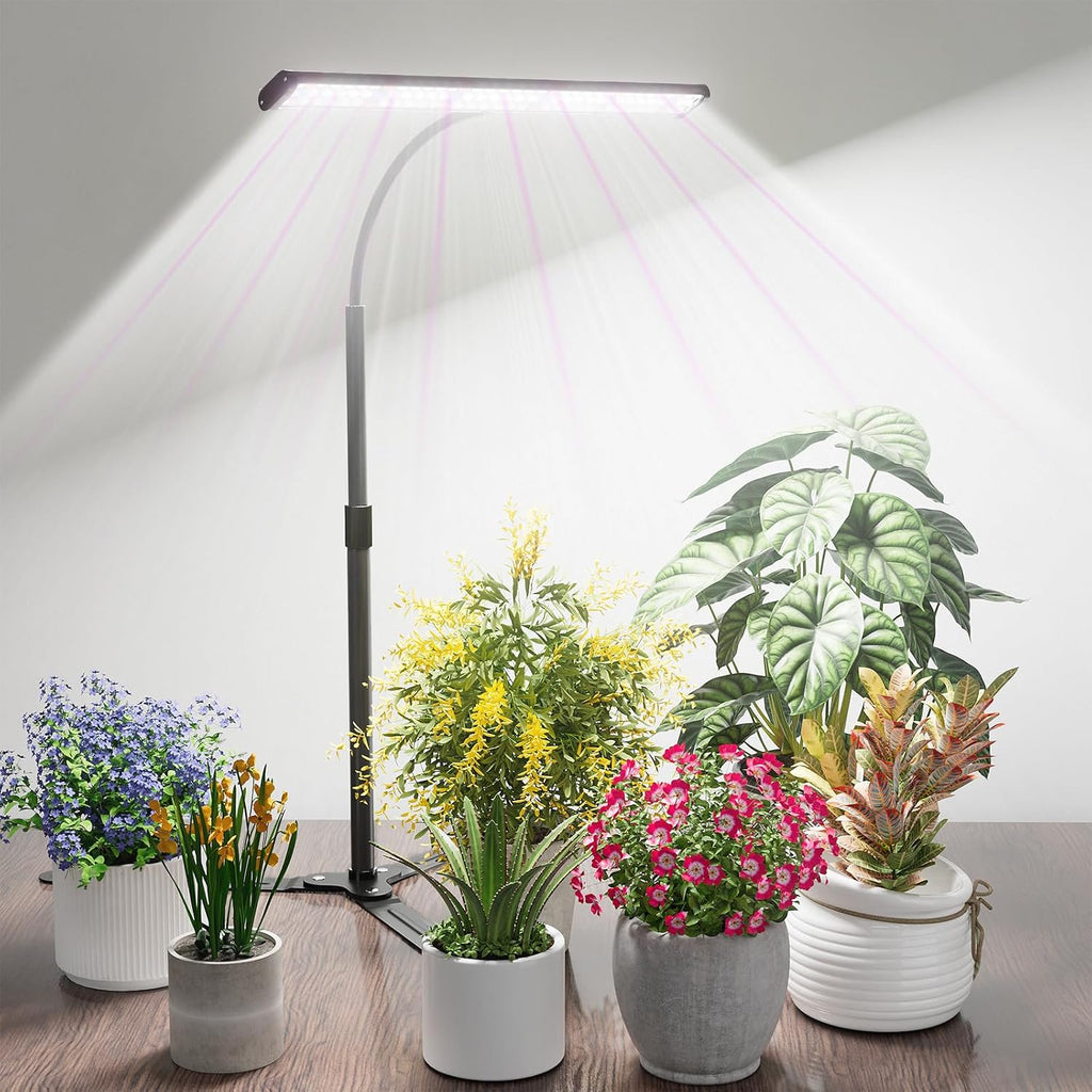 GYTF Super-Bright Plant Grow Light, 6000K 108LEDs Full Spectrum Plant Lamp with Timer 4/8/12Hrs & Height Extendable for Home Office Desktop Indoor Plants, 12V 3A High Power Output for Faster Growth