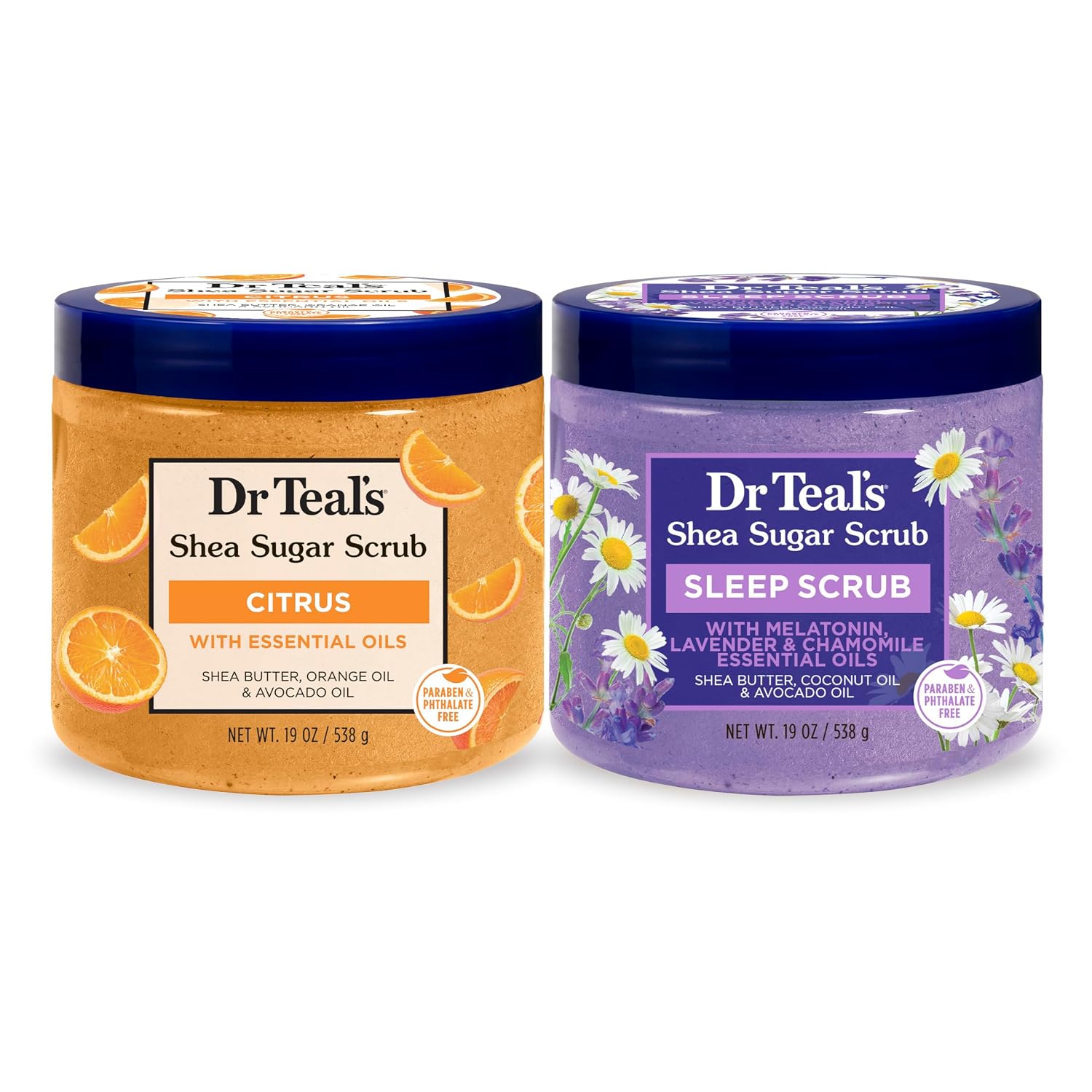 Dr Teal's Shea Sugar Body Scrub, Cannabis Sativa Hemp Seed Oil with Essential Oils, 19 oz (Pack of 3)