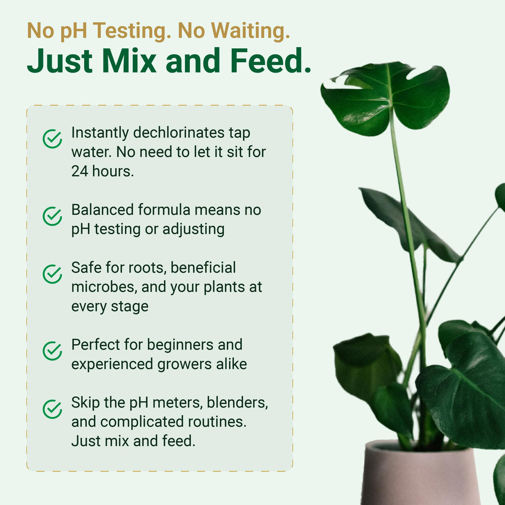 16.9 fl oz (500ml) Gold Leaf All-in-One Liquid Fertilizer | pH Balanced, Dechlorinates, No Additives Needed | Soil, Hydroponics, Coco | Complete Plant Food | Indoor & Outdoor, Tomatoes & Houseplants