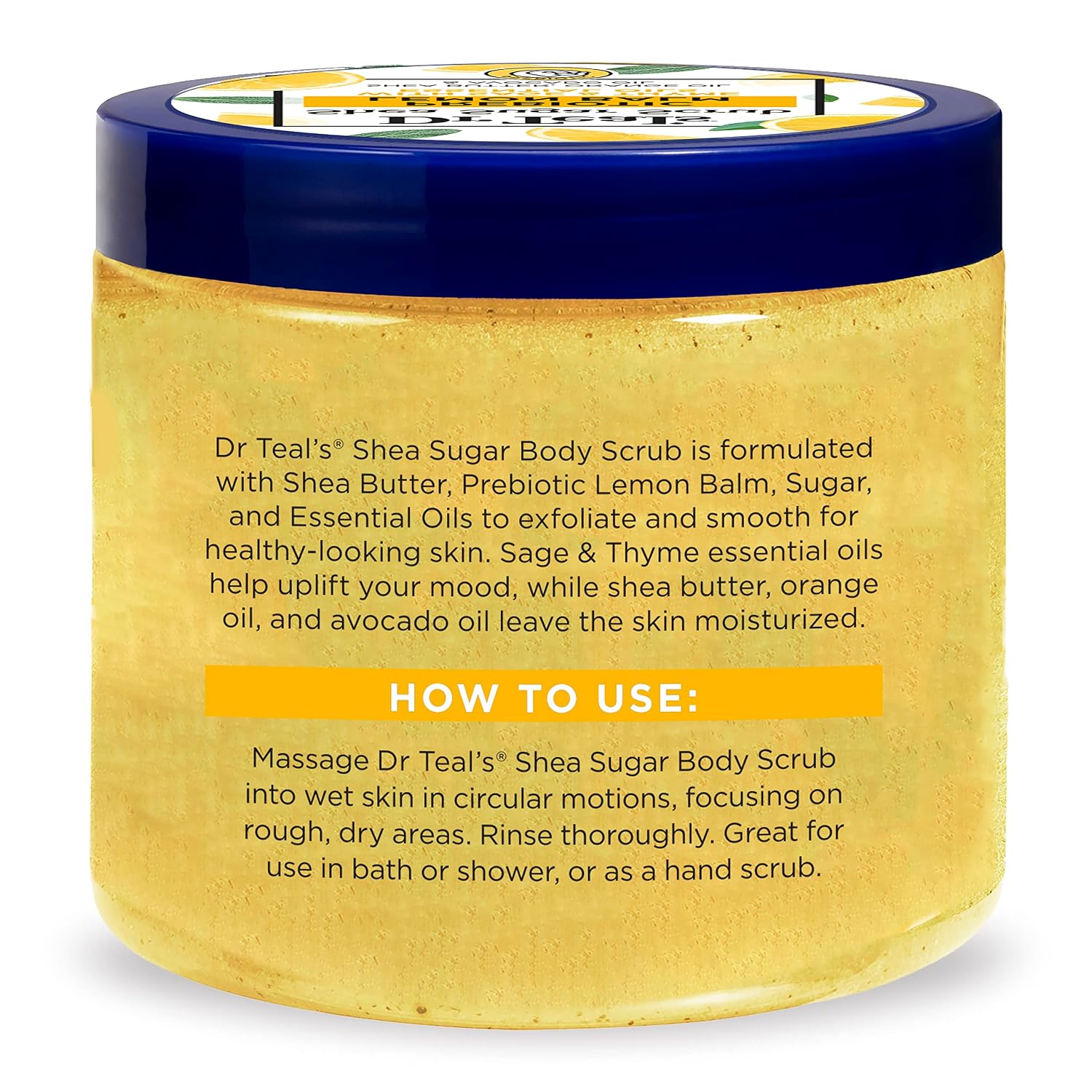 Dr Teal's Shea Sugar Body Scrub, Cannabis Sativa Hemp Seed Oil with Essential Oils, 19 oz (Pack of 3)