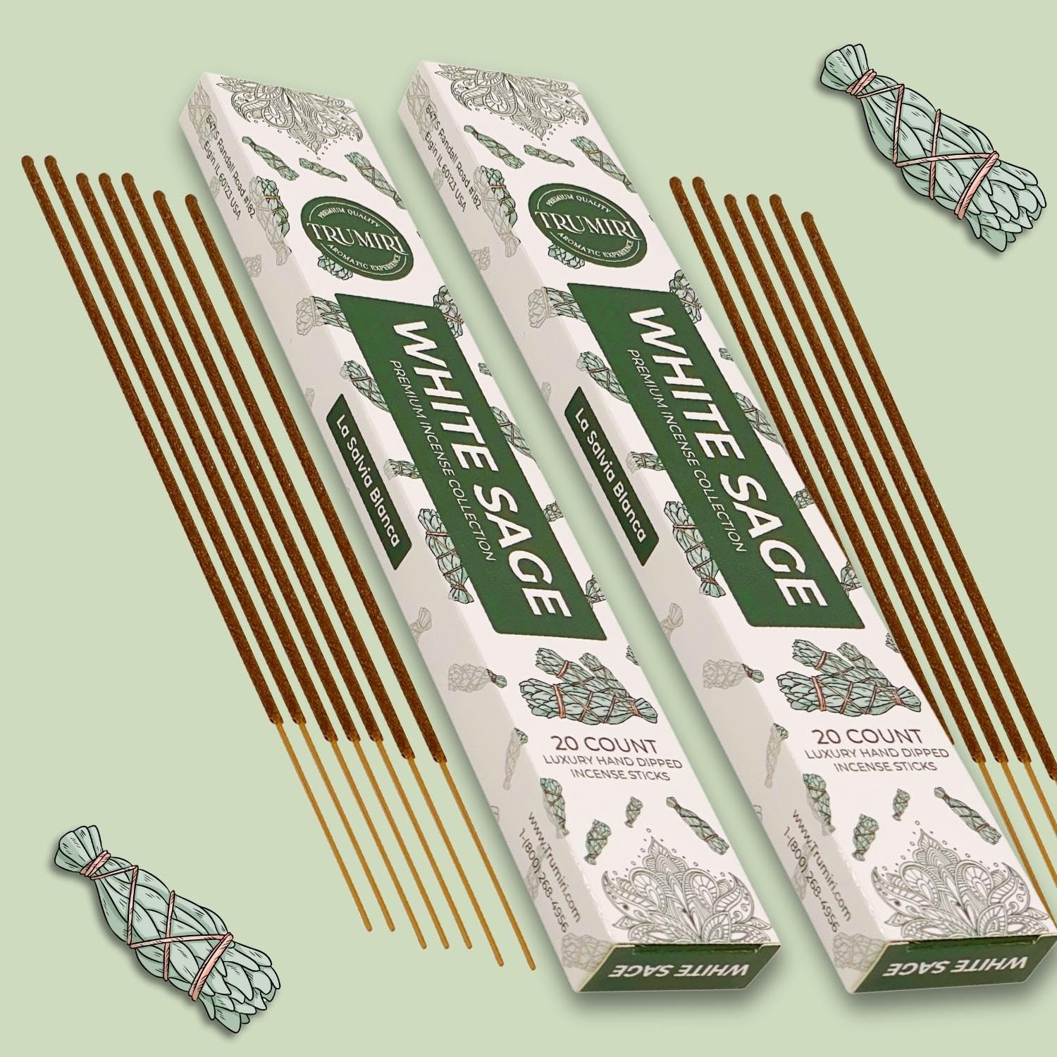 Cannabis Scented Incense Sticks - Total 40 Insence-Sticks - Dual Pack of 20 Insense - Inciensos - Inscents - Natural Non Toxic Ingredients - Incents - Incence - Inscense - Insents