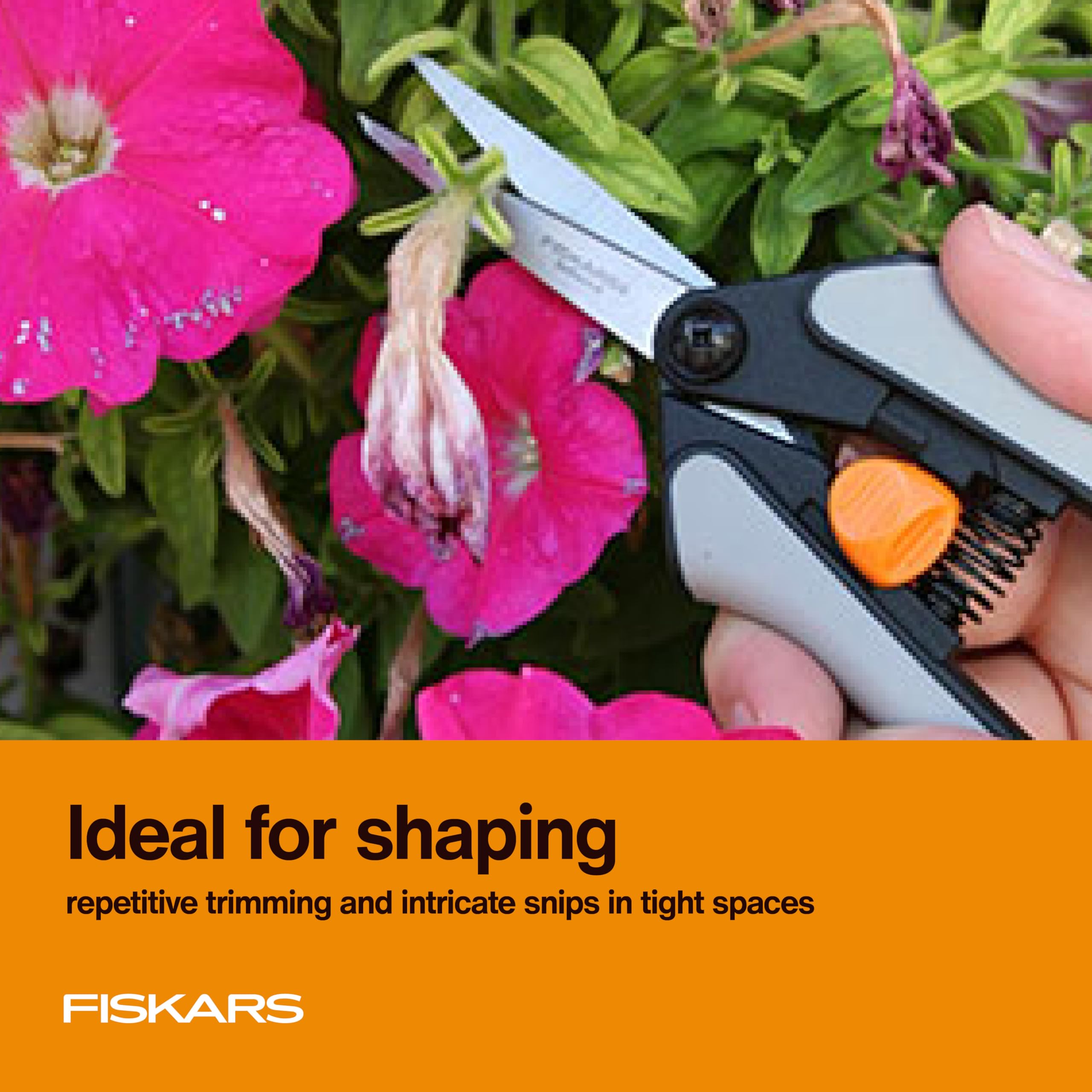 Fiskars 6" Non-Stick Pruning Snips, Resin-Resistant Garden Scissors
