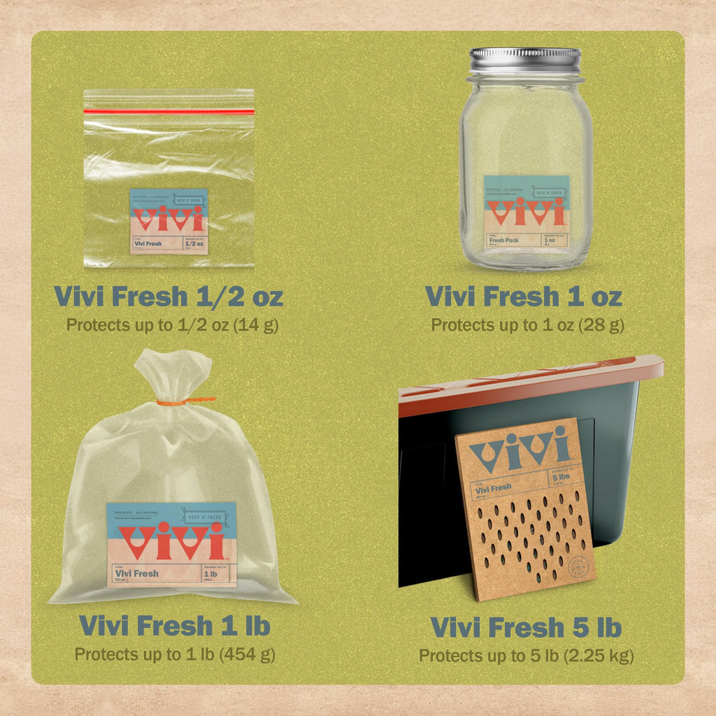 Vivi Fresh 5 LB Humidity Control Pack | Individually Wrapped | For All Airtight Storage Containers, Store Longer and Preserve Freshness | Made in the USA by Boveda